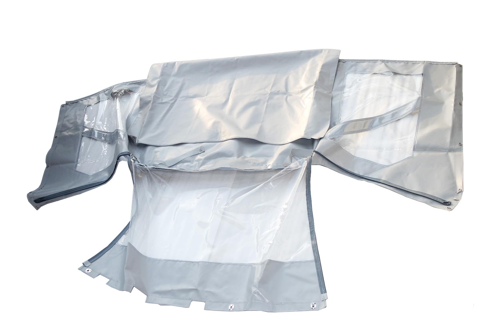 AEspares Copertura del tetto superiore morbida grigia del corpo corto compatibile con Suzuki Samurai Sj410 Sj413