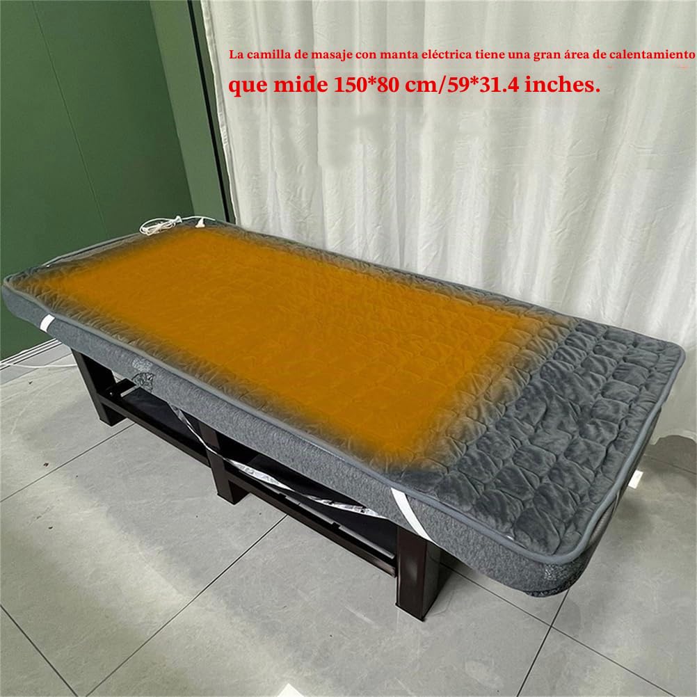Manta eléctrica para Camilla de Masaje, Almohadilla térmica para Camilla de Masaje, Calentador Profesional para Cama de Masaje de SPA, 3 configuraciones de Calor