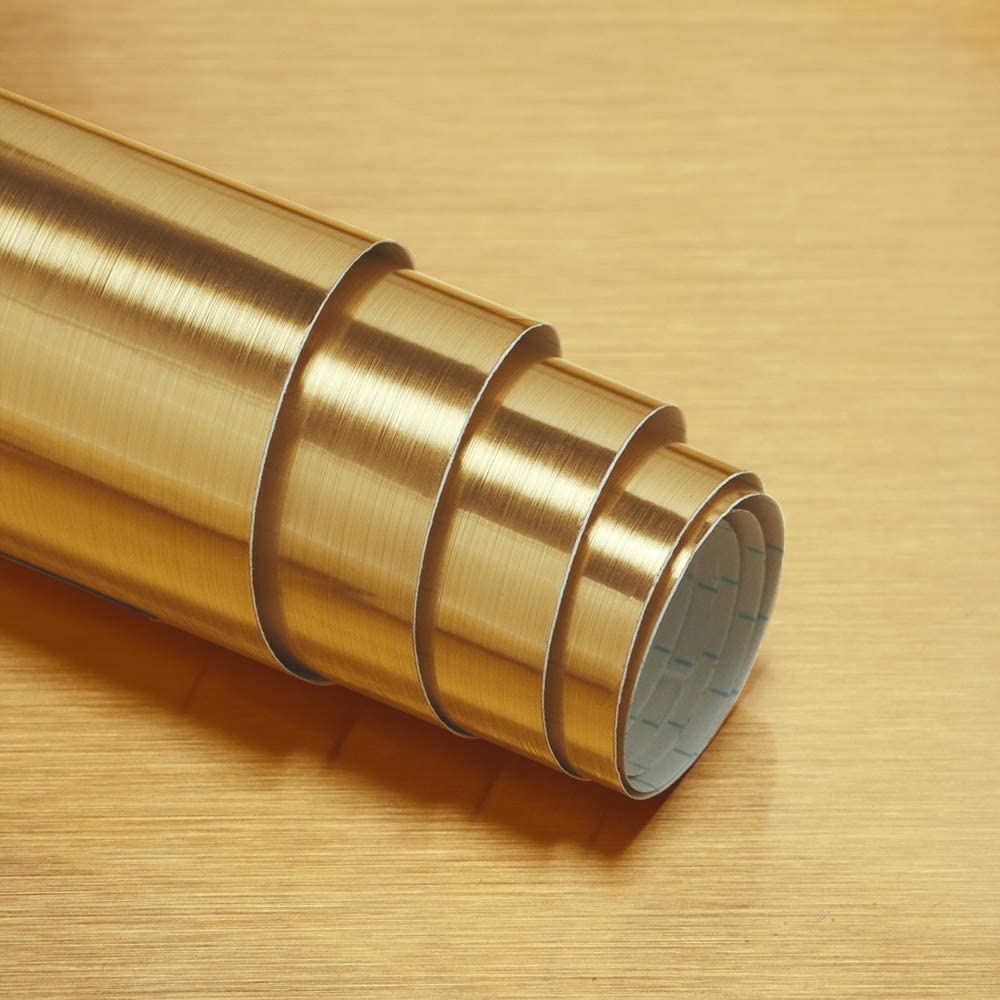 ELECSA 12 x 48 Inch Gold Metal Contact Paper Gold Contact Paper Peel and Stick Wallpaper Metal Self Adhesive Removable Vinyl Film for Wall Covering Decorative Furniture Shelf Drawer Liner Roll (B09P4YY8XL) Amazon Price History, Amazon Price Tracker