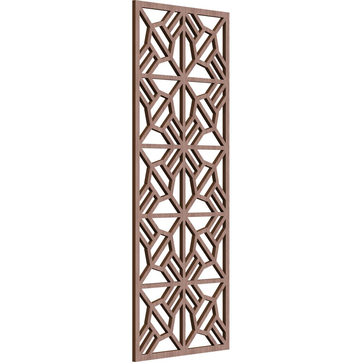15 3/8"W x 39 3/8"H x 3/8"T Auburn Decorative Fretwork Wood Wall Panels, Walnut