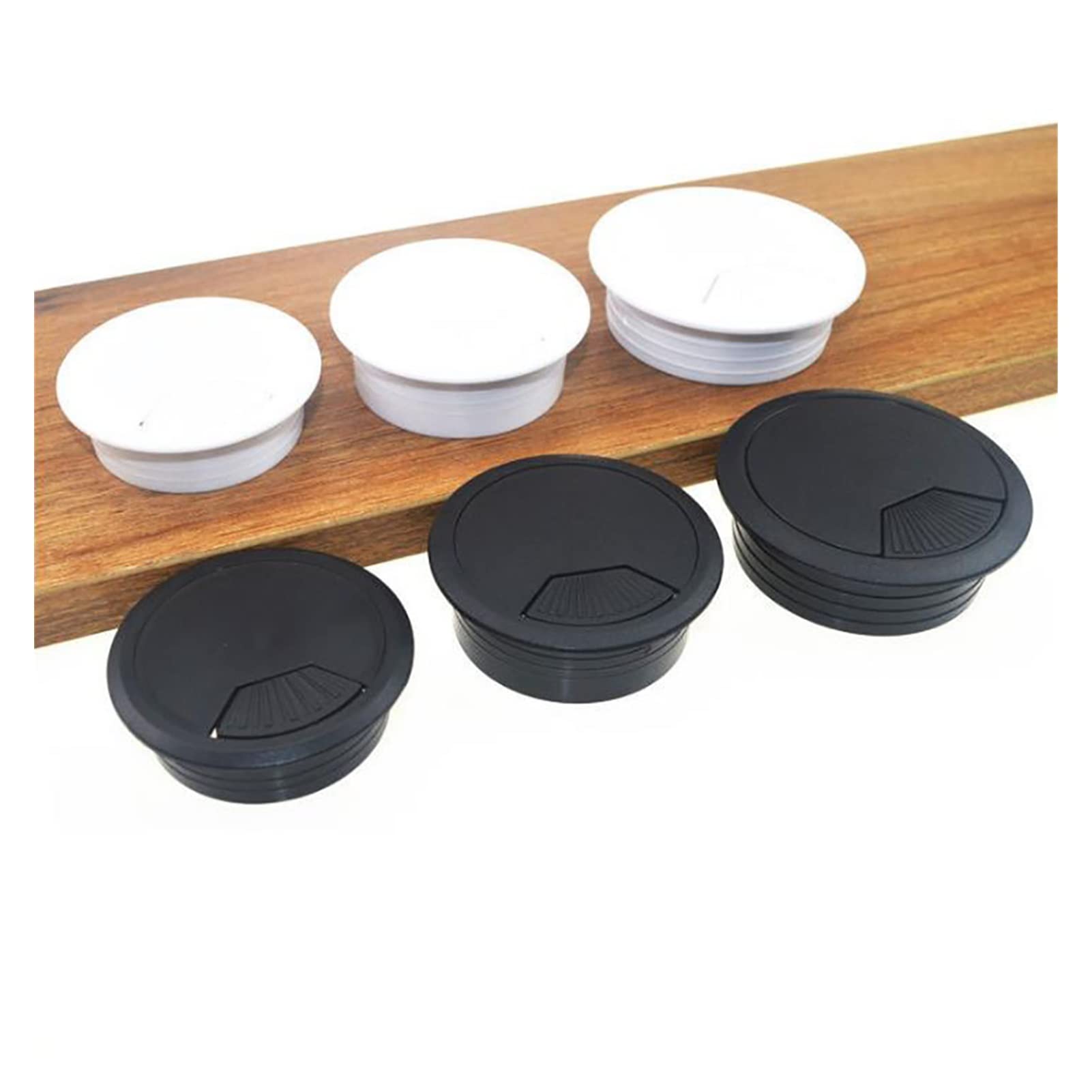 kabeldurchführung Schreibtisch 8 stücke Abs Kunststoff Runde Kabelkasten Computer Schreibtisch Line Bohrende Schreibtisch Fadenloch 50/53/60/8 0mm Tischlinie Lochabdeckung dekorativ(Size:80mm)