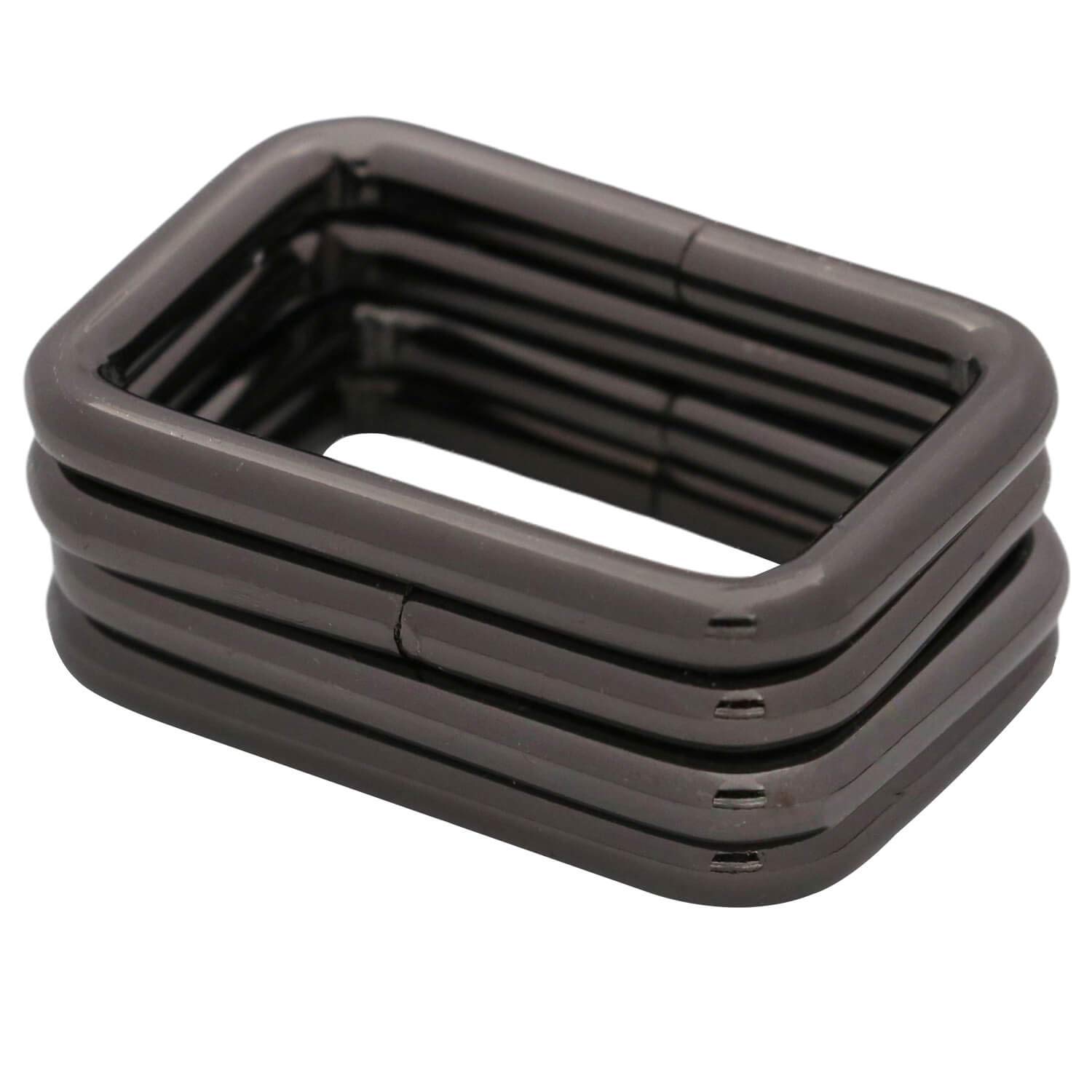 BIKICOCO Metal Rectangle Ring Buckles Square Strap Webbing Belt Rings for Bag Purse Non Welded 1-1/4 x 3/4 Inch, Gunmetal, Pack of 20 - Image 4