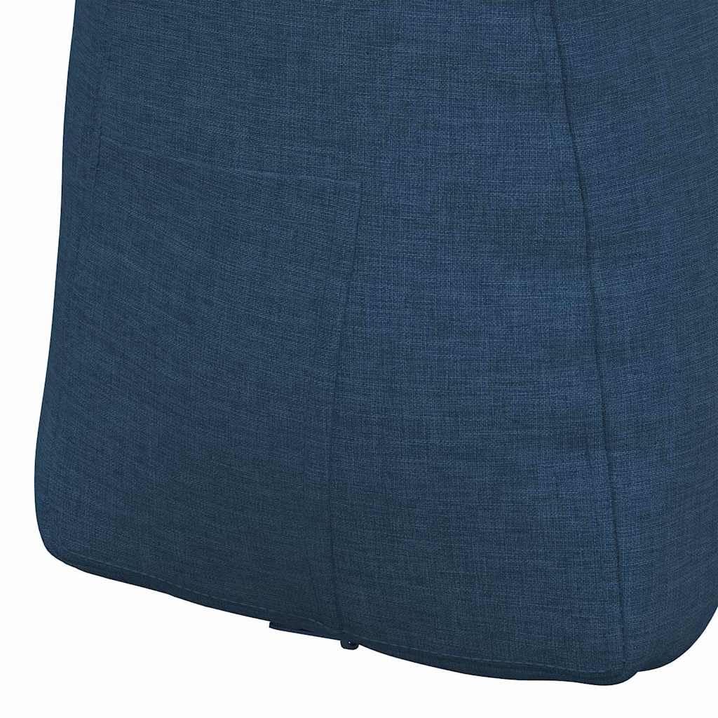 Cojín de espalda azul 60 x 24 x 50 cm de tela ergonómico ortopédico con funda extraíble transpirable para oficina, sofá, coche, cama y silla de ruedas