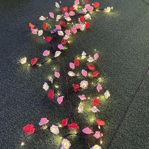 Guirlande lumineuse florale LED en forme de fleur decoration maison et mariage - 3