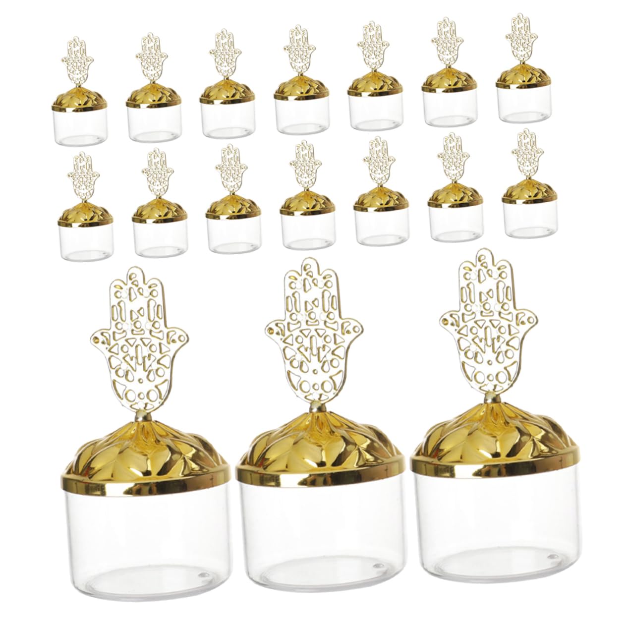 24 Transparente Geschenkboxen für Hochzeit mit Deckel | Wiederverwendbarer Kunststoff, Elegante Form für Feiern und Partys, auch Pralinenschachtel Nutzbar