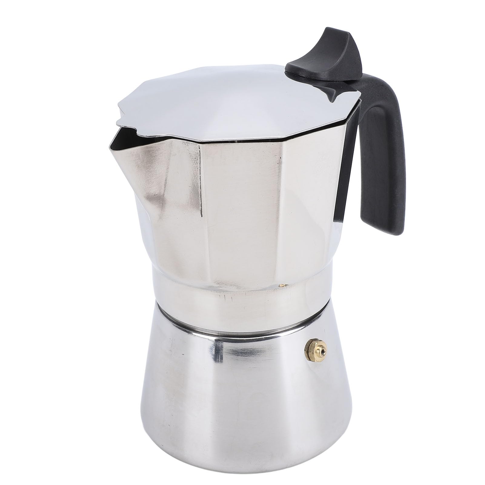 induzione, Classica caffettiera, maraino da Cucina in Acciaio Inossidabile Ottagonale distribuzione a Calore Coffee produttrice di caffè in Argento (300 ml)