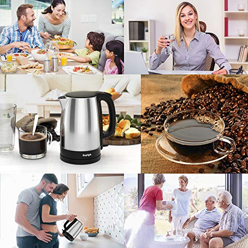 Hervidor eléctrico de acero inoxidable Sopligle 1.7L miniatura 7