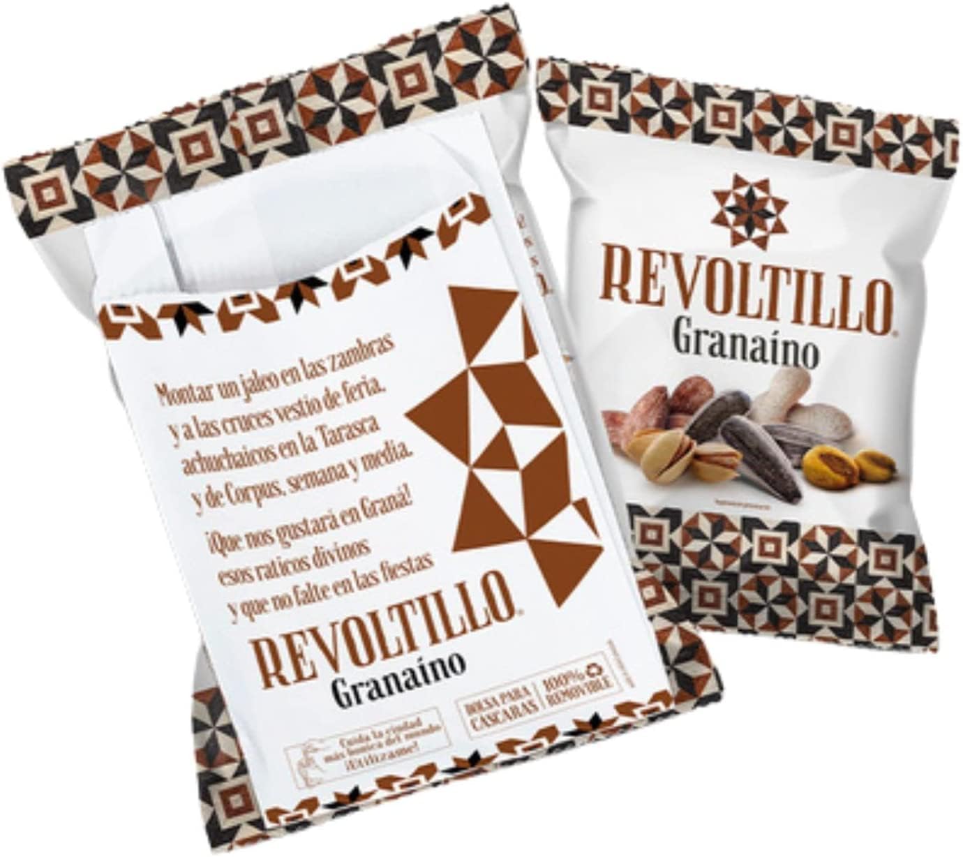 Revoltillo Granaino | Expositor 10 Bolsas de 120g con Pistachos, Pipas, Cacachuetes, Almendras y Kikos