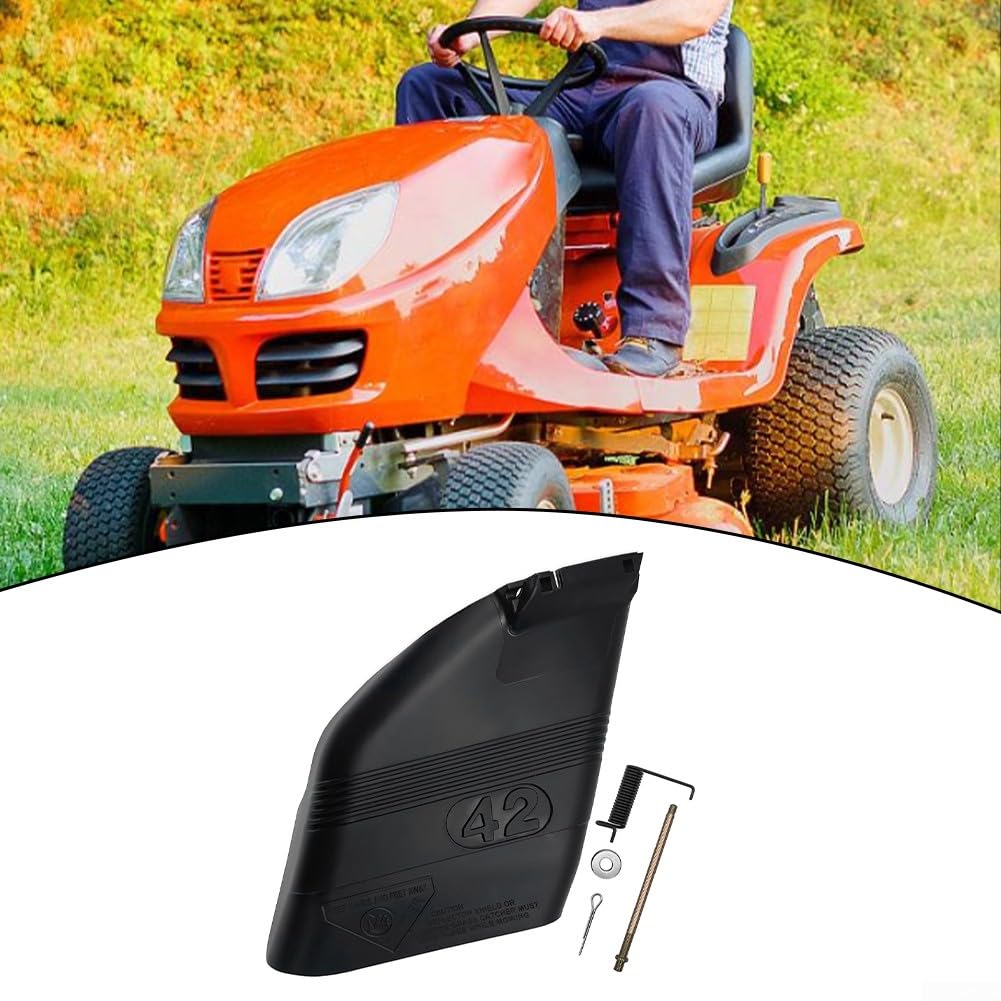 Minhe Protection de déflecteur en plastique pour tondeuses autoportées - Pièce de rechange de 106,7 cm avec matériel de montage, 44 x 32 x 16 cm, compatible avec modèle 130968