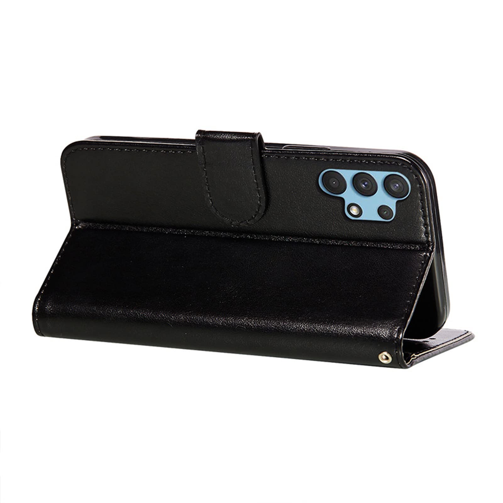 LTL Etui na telefon do iPhone 13 Mini/13/13 Pro/13 Pro Max, skórzane etui z klapką z przegródkami na karty, etui na telefon, magnetyczne zamknięcie, czarne, 13 mini 5,4 cala