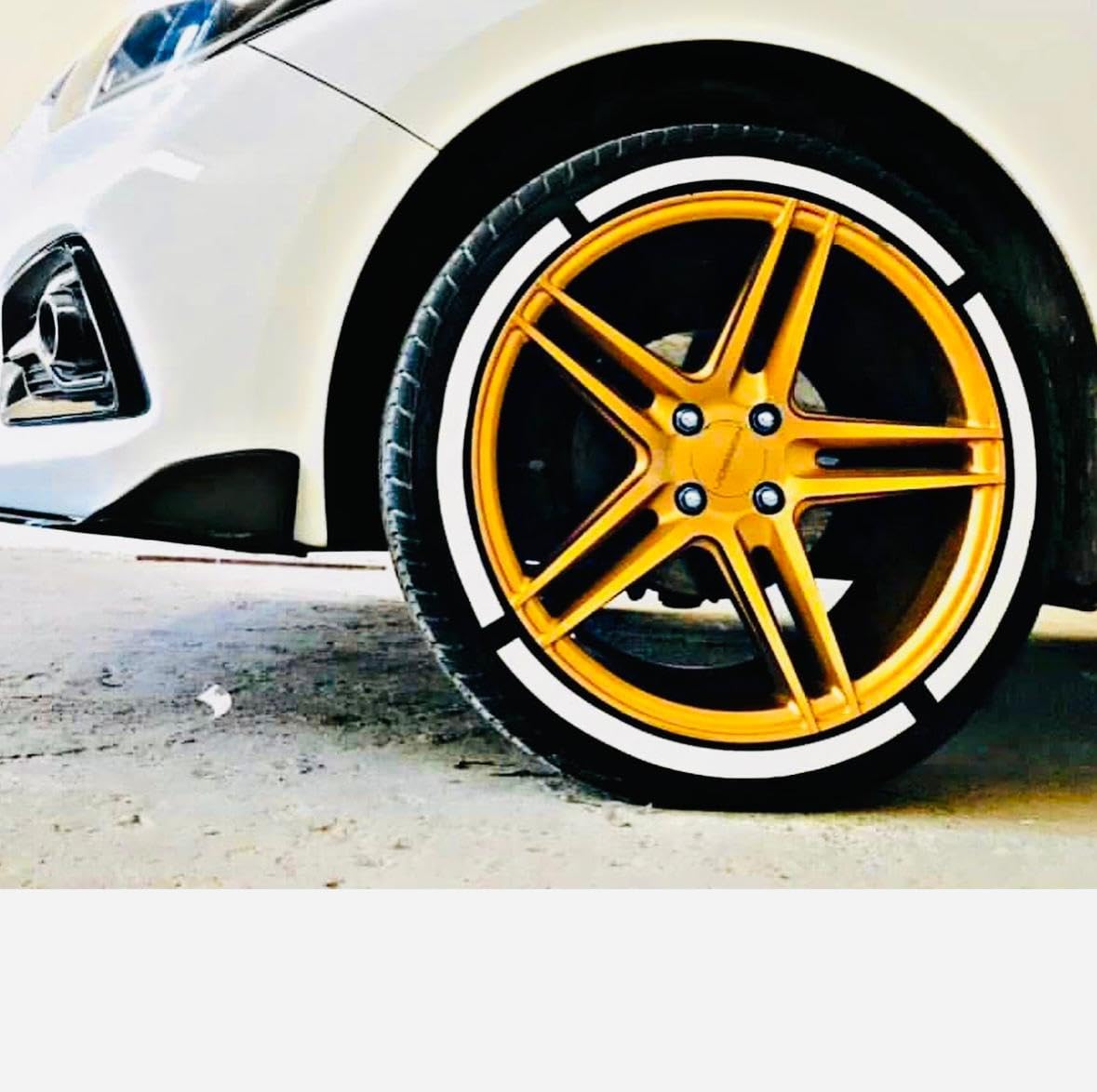 Plain White Strip 4 Tire Tyres Customized Permanent Rubber Tire Tyres Sticker 4 Tire TYRE Tyre Sticker for Plain White Strip ONLY Sticker-image-38