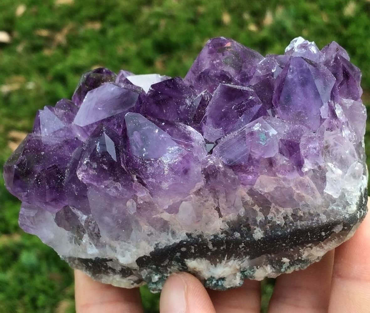 FFIME Natural Crystal Rough 150g Natural Amethyst Beautiful Purple Quartz Geode Crystal Cluster Specimen
