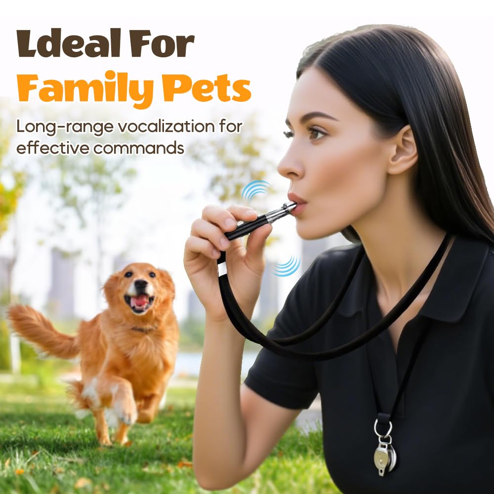 Sifflet professionnel de dressage de chien pour appeler vos chiens, sifflets pour faire venir les chiens à vous, ultrasons réglables et silencieux que seuls les chiens peuvent entendre, sifflet de