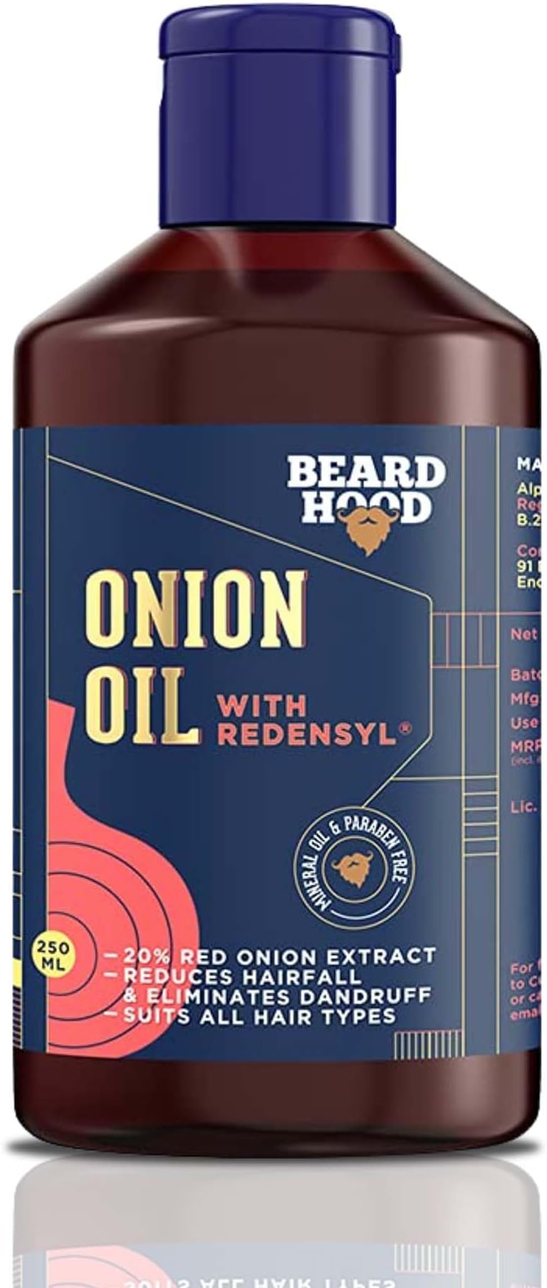 Beardhood Onion Hair Oil with Redensyl for Hair Growth Mineral Oil & Paraben Free (100ML)