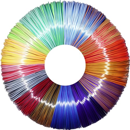 Image of MIKA3D 2 Dual Color in 1 Silk PLA Filament Refill Sample Pack, 16 Different Dual Color Silk PLA, Each 4 Meter Length, Total 64m Silk Shiny Dual Color PLA 3D Printer 3D Pen Filament