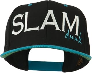 e4Hats.com Slam Dunk Embroidered Flat Bill Cap