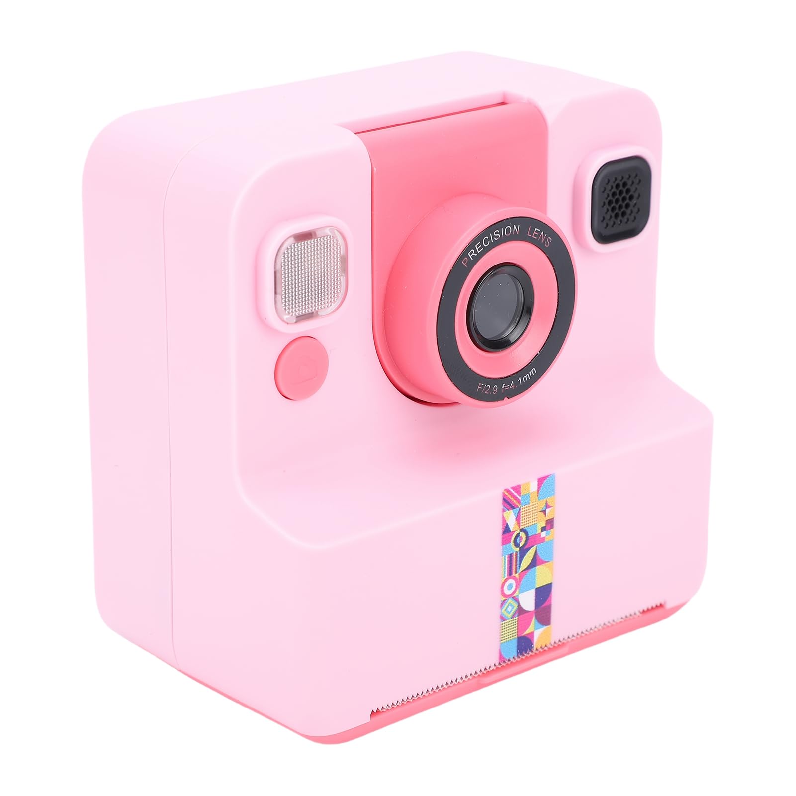 Fotocamera a Stampa Istantanea con Obiettivo Rotante a 180° (Rosa)