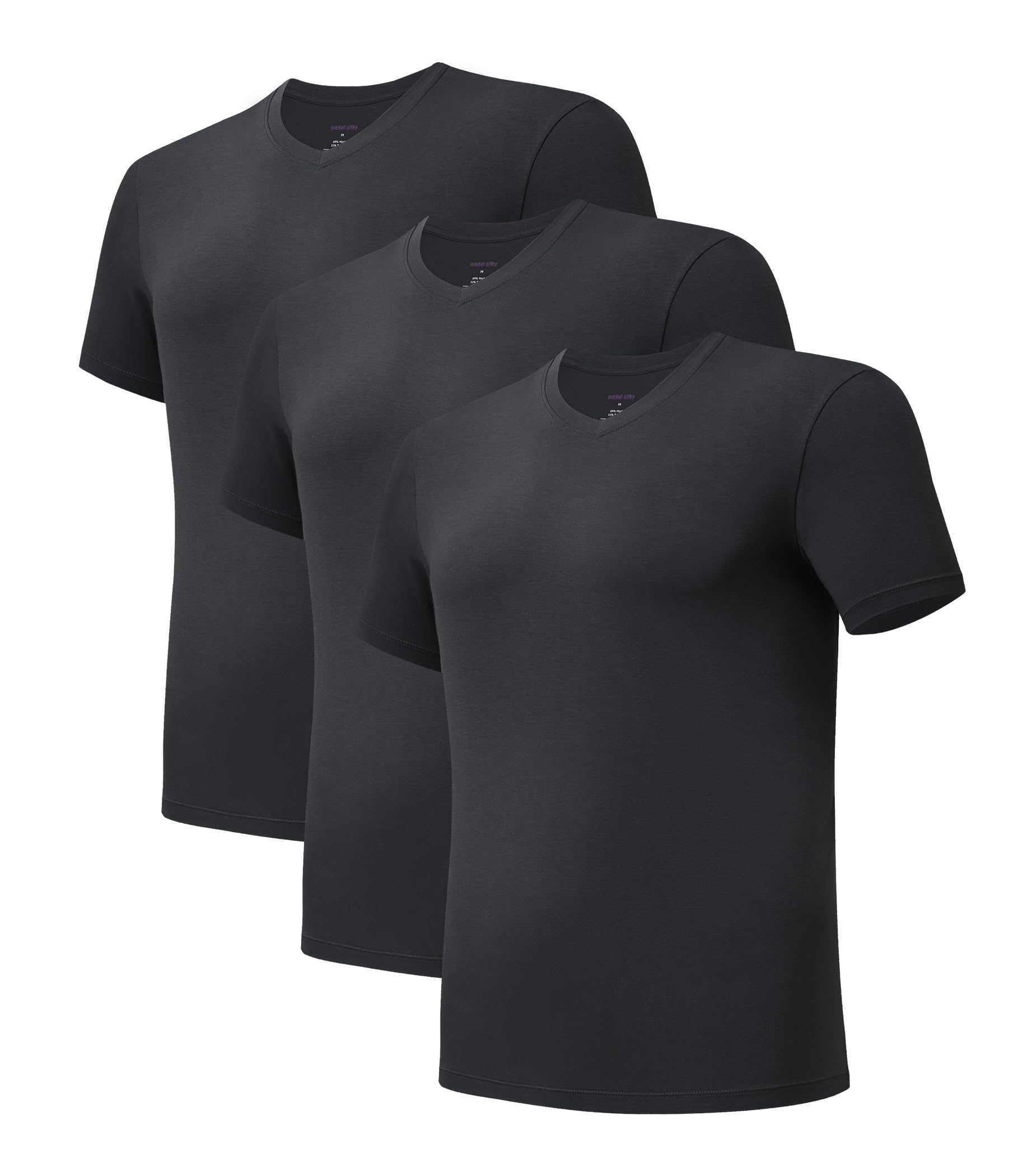 Men's Undershirts MicroModal Silky Soft Layering T-Shirts 3 Pack