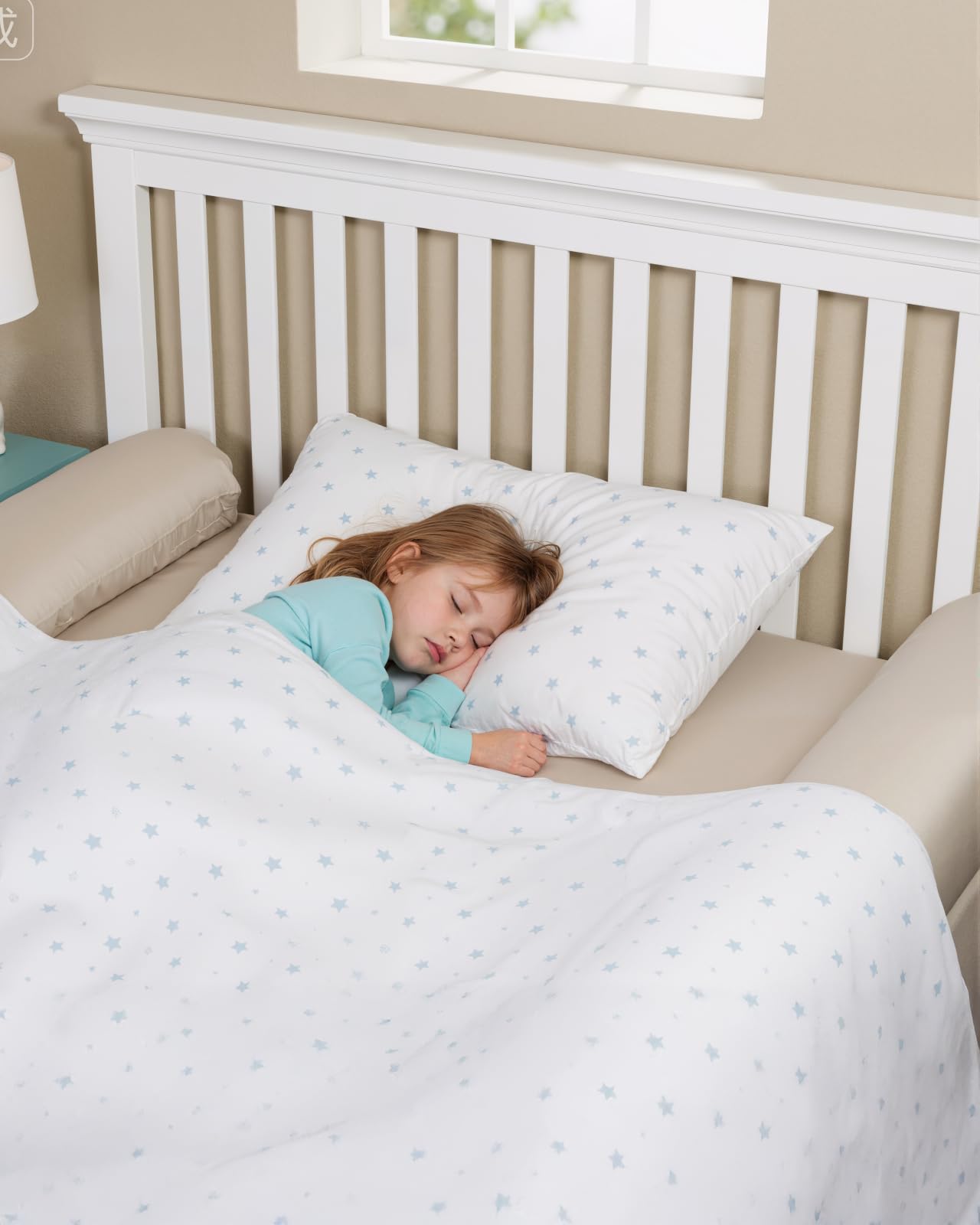 Lilian&Gema 2er Pack Rausfallschutz Bett Reise Aufblasbar, Bettschutzgitter Aufblasbarer Rausfallschutz Aufblasbar 140 cm für Kinder & Baby (Grau)