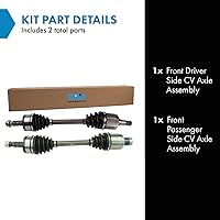 Vista 423 de TRQ Juego de conjunto de eje de transmisión CV delantero para conductor y pasajero, 2 piezas, compatible con Ford Explorer 4WD 95-01, Explorer AWD