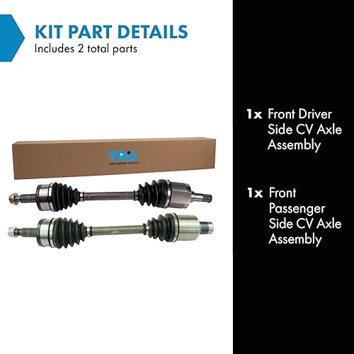 Miniatura 423 de TRQ Juego de conjunto de eje de transmisión CV delantero para conductor y pasajero, 2 piezas, compatible con Ford Explorer 4WD 95-01, Explorer AWD