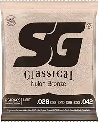 ENC. NYLON BRONZE 65 35/PRATA TENSAO LEVE P/VIOLAO