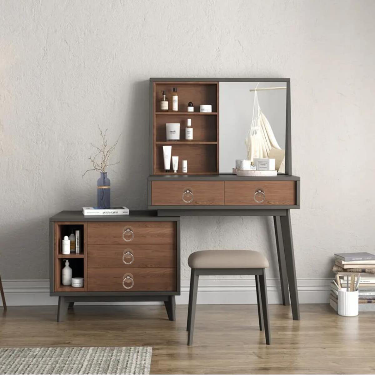 Poignée De Meuble Rétro Américaine En Verre Et Alliage De Zinc, Poignée