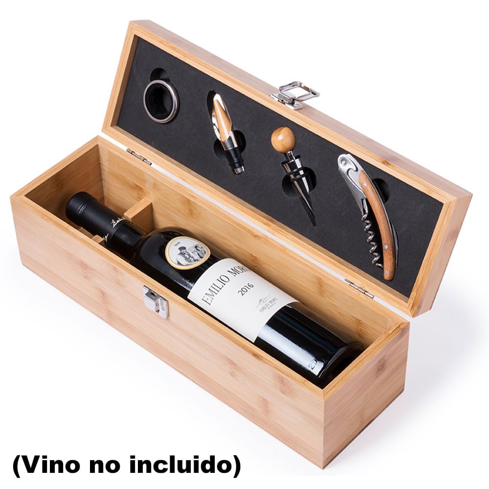 Cadeau personnalisé : boîte « sommelier » objet personnalisable avec tous les accessoires nécessaires pour déguster un bon vin pour le meilleur...