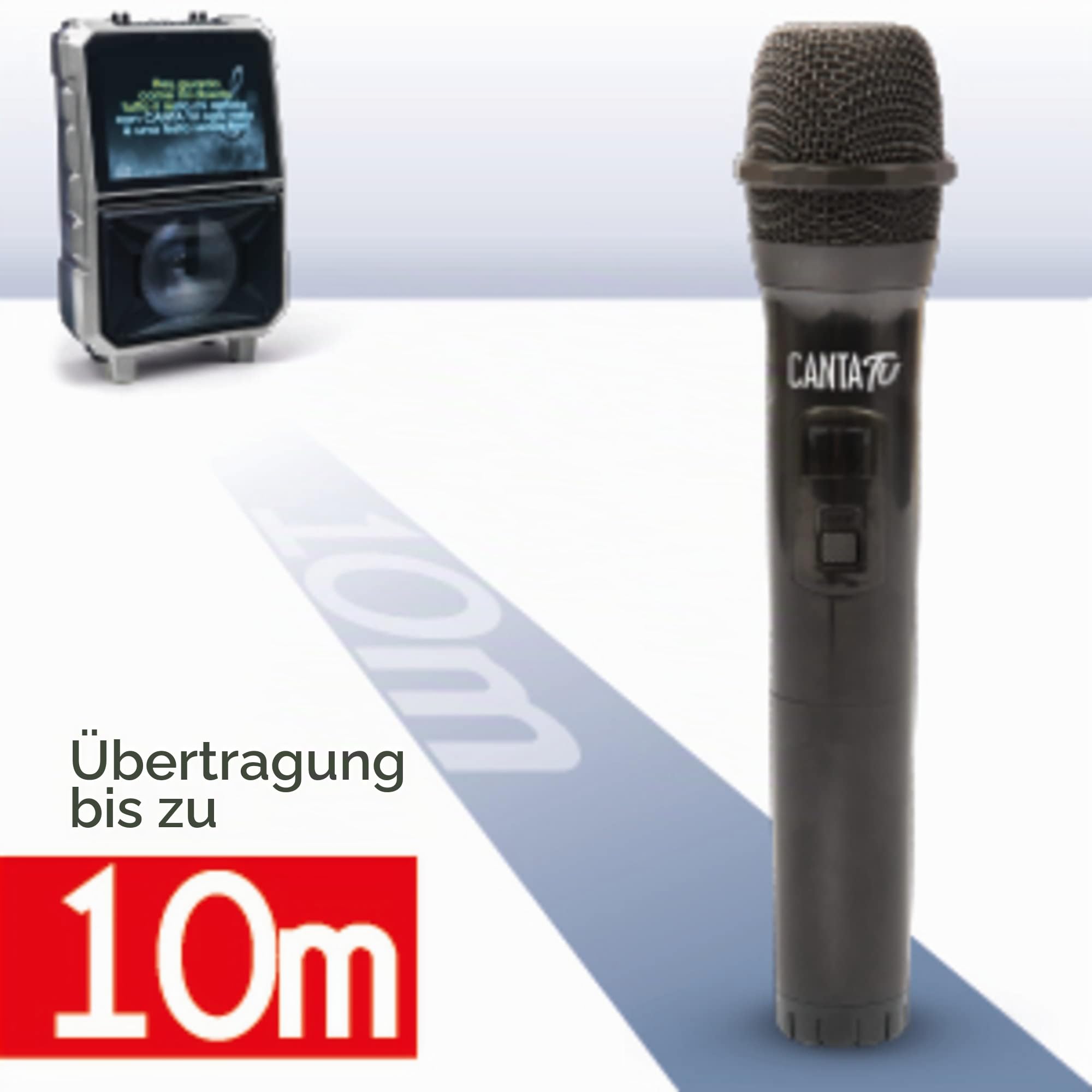 Canta Tu Kabelloses Bluetooth-Mikrofon, Karaoke-Mikrofon, Reichweite 10 Meter, einfache Verbindung, einzigartiges Design, Frequenz 2402 MHz-2480 MHz, hervorragende Klangqualität, ideal für Karaoke und
