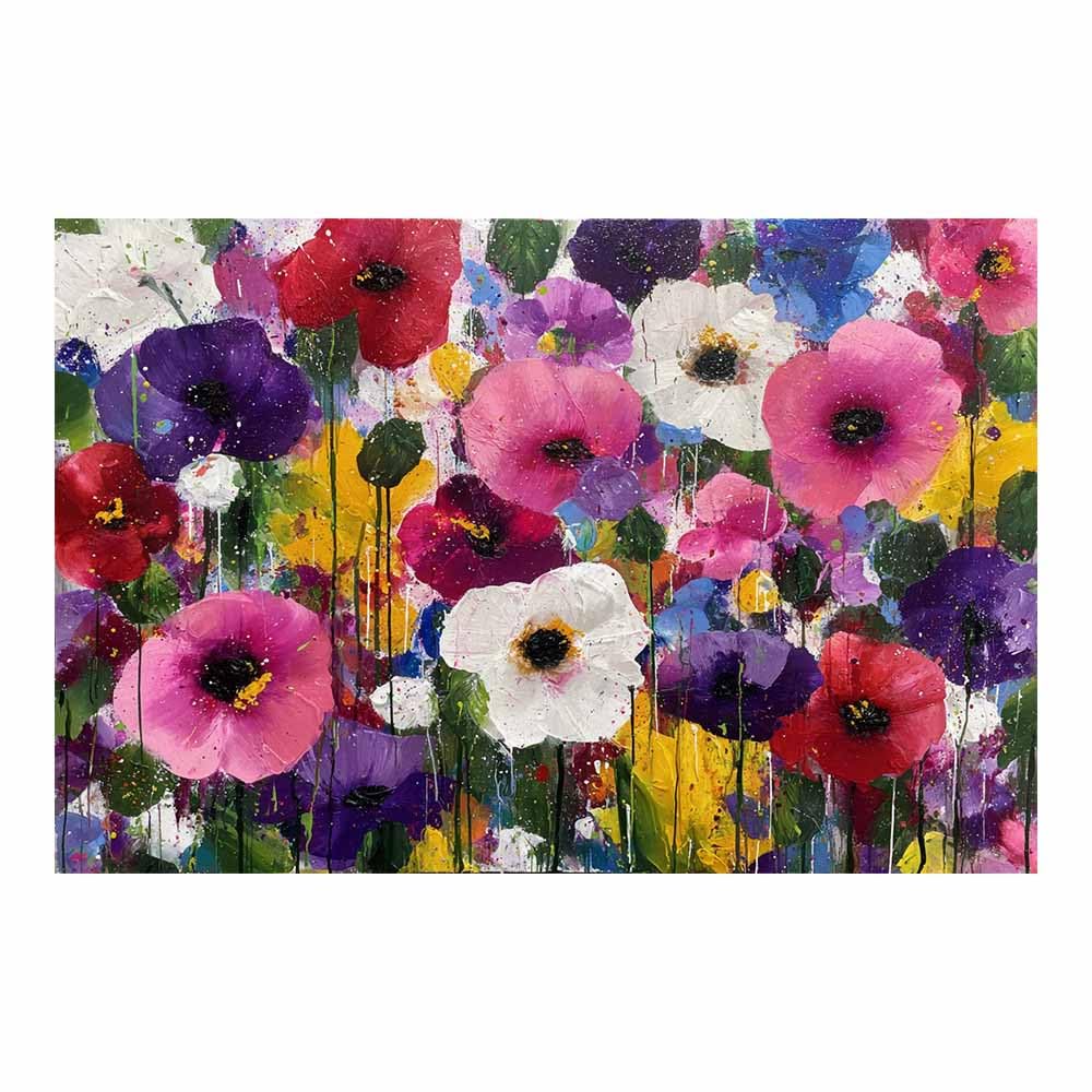 ZAMAEIU Large Nature Canvas Paintings Prints Clustered blossoms paintings Landscape Picture, Modern Living Room Decor, Dining Room Hallway Home Decoration(multicolored)-50x70cm Unframed