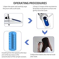 Vista 6 de Refractómetro de glucosa/azúcar 0-32% portátil de mano Brix Wort