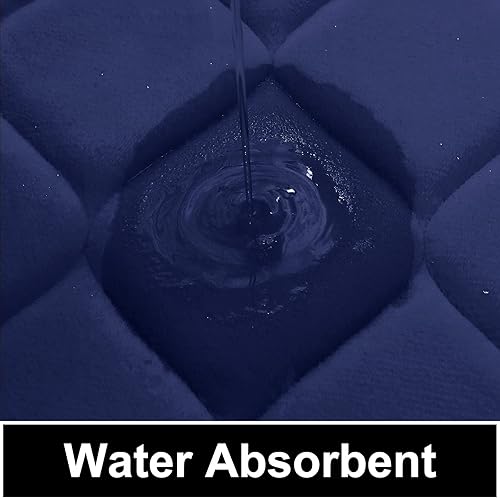 Miniatura 4 de Colorxy Tapetes para el inodoro de espuma viscoelástica en forma de U, ultra suaves y antideslizantes, absorben el agua y se pueden lavar a máquina,