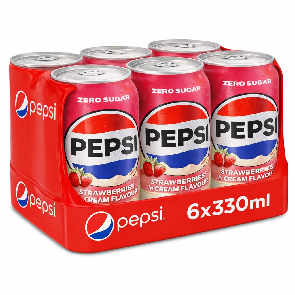 Pepsi Zero Sugar Strawberries 'N' Cream Flavour Soft Drink By