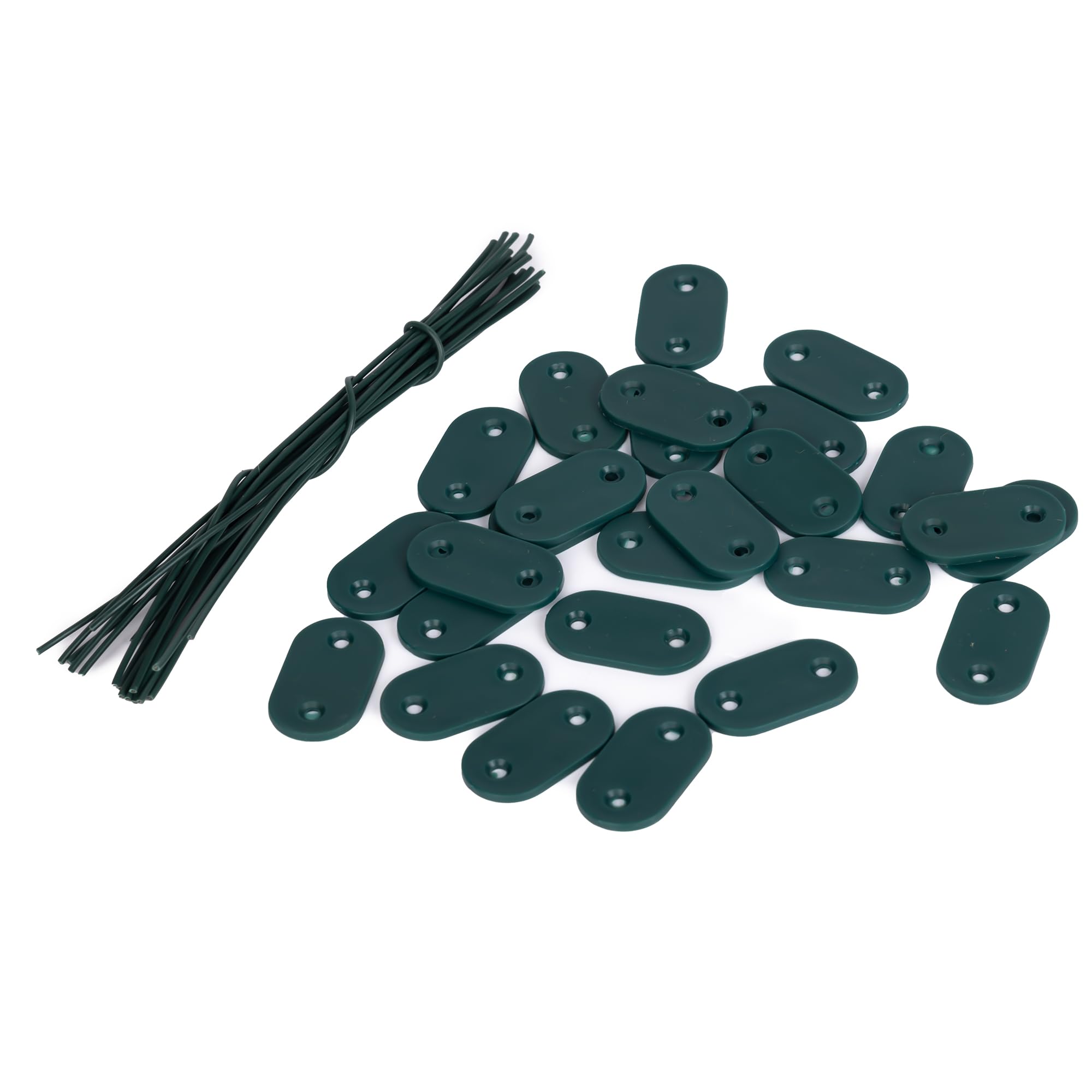 Anbor zest Pack of 52 Privacy Screen Mounting Set, Weatherproof PVC Mounting Brackets, Mounting Kit for Privacy Screen Mats - Green