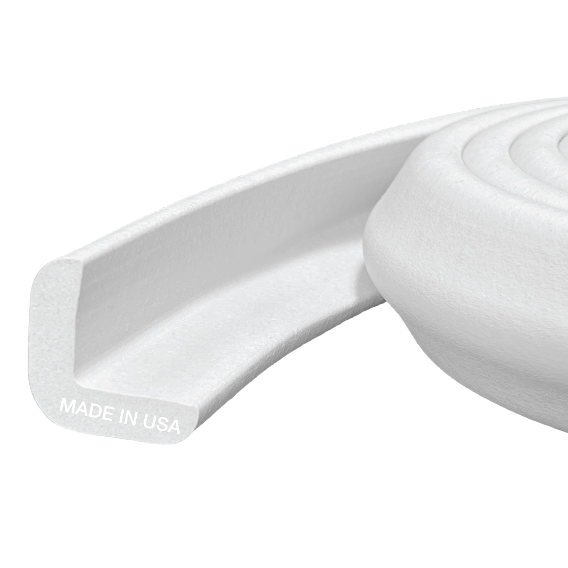 Kidkusion Baby Proof Edge Guards for Safety | Made in The USA | 12 Feet | Off White | Edge Protectors for Furniture, Tables, Fireplaces | Heavy Duty