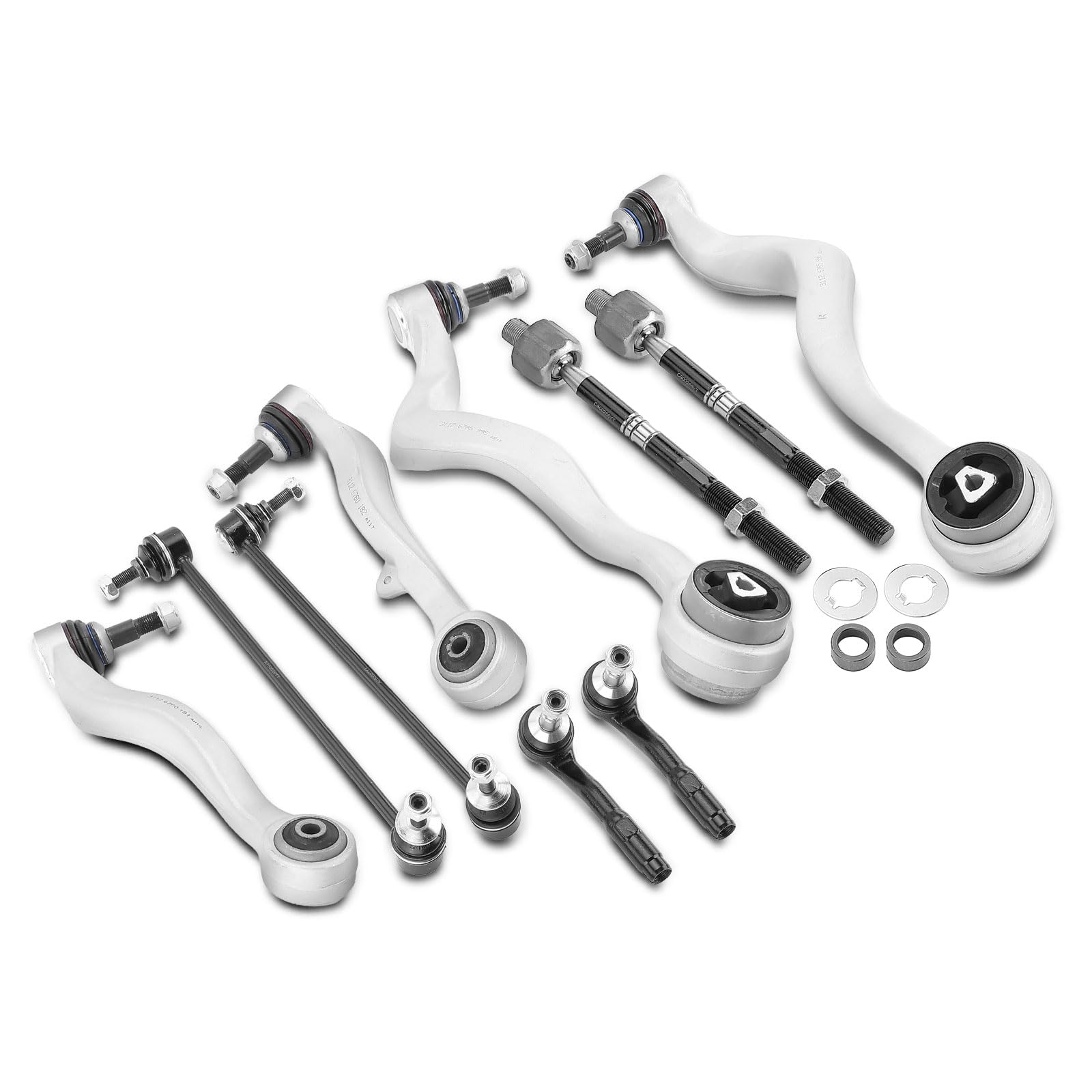 Frankberg 10-Teilig Querlenker Satz Spurstangenkopf Spurstange Koppelstange Kompatibel mit 5er E60 2.0L-4.8L 2001-2010 5er Touring E61 2.0L-5.0L 2004-2010 Replace# 31124046437