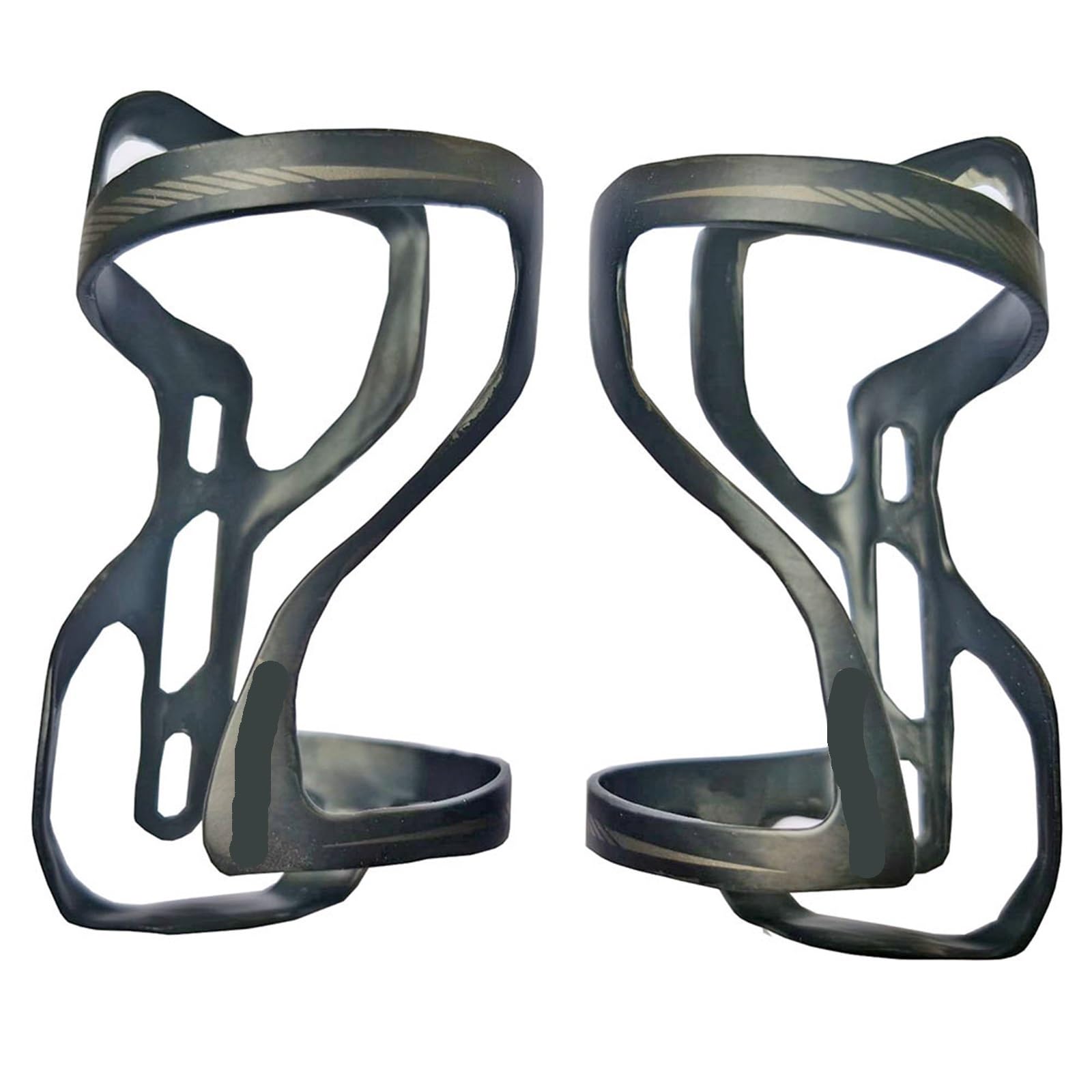 Portabidón Bicicleta Acabado Carbono Soporte for portabotellas de Fibra, Accesorios for Bicicleta, jaulas Izquierda y Derecha, Piezas Ciclismo(2pcs Left Gloss)