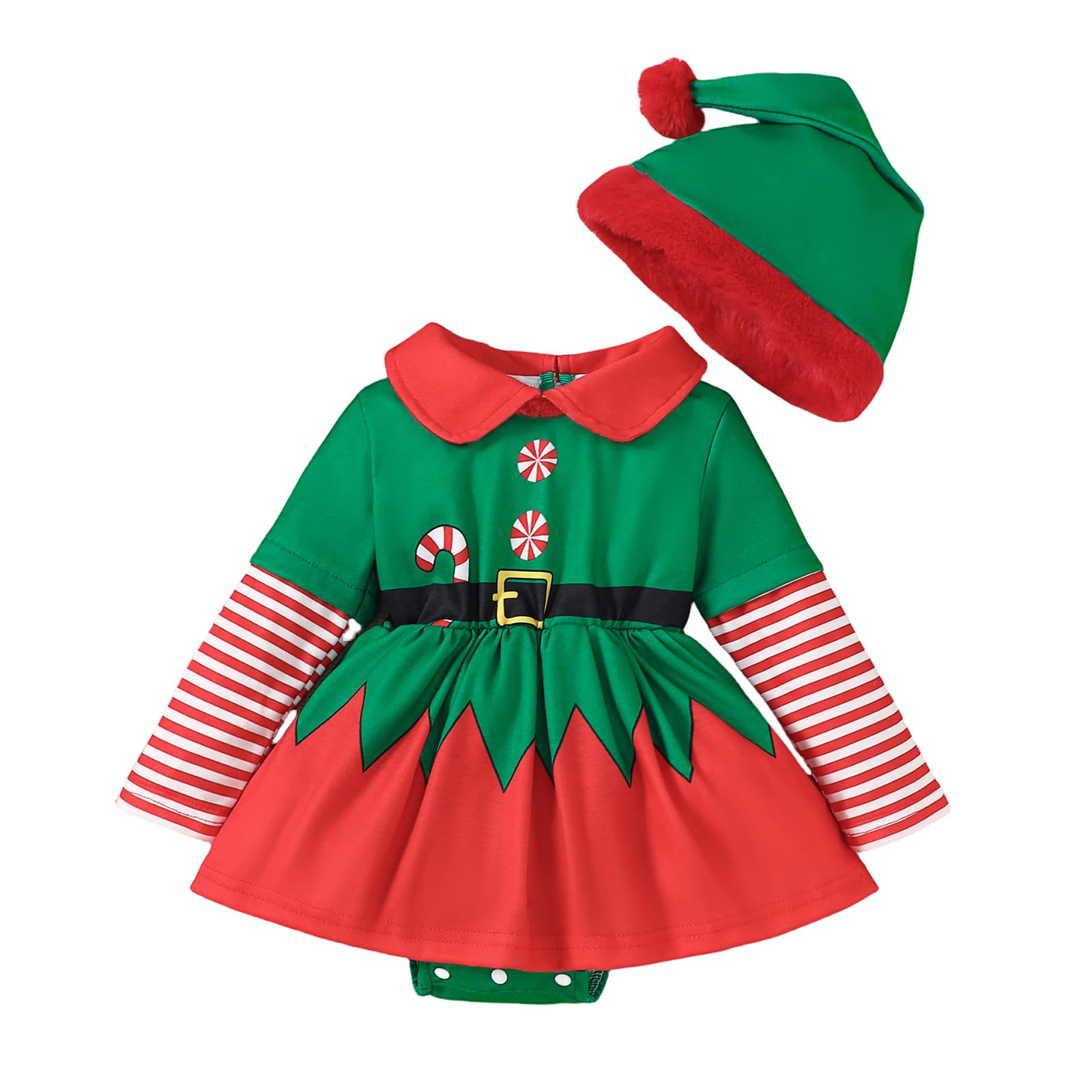 Tagvotoddler Baby Christmas Elf Costume Baby Girls Christmas Dress