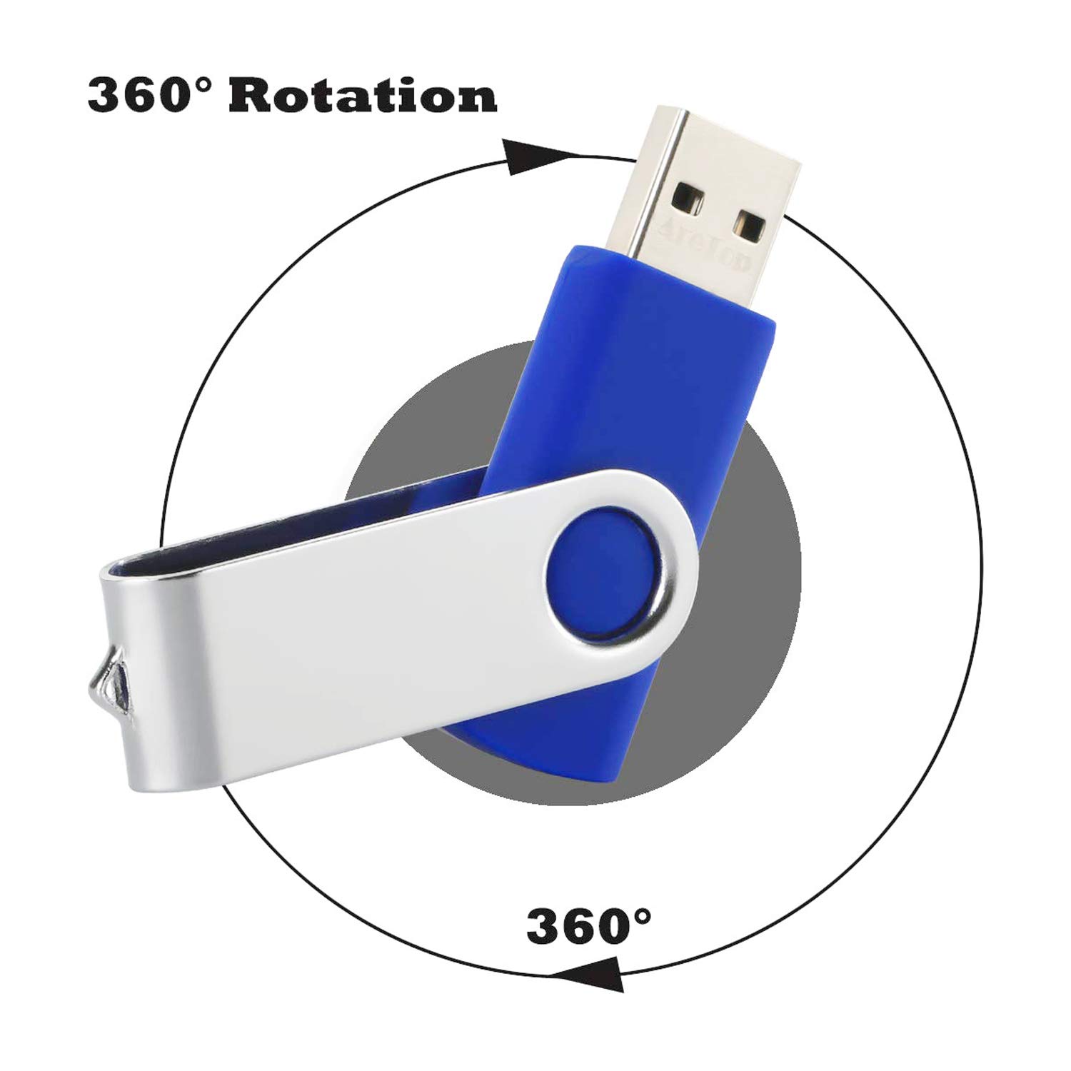 ARETOP Chiavetta USB 2.0 Memoria Flash Drive ad Alta Velocità, per PC/Computer Portatile/Auto (2GB, 50 Pezzi)