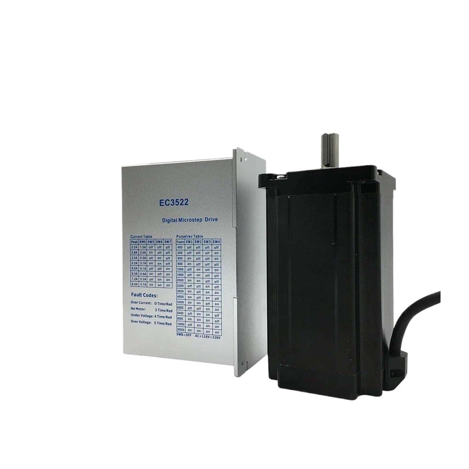 Kit motorisation pas à pas Nema34 triphasé avec pilote EC3522 de 8.5Nm alimenté en AC 110V-220V