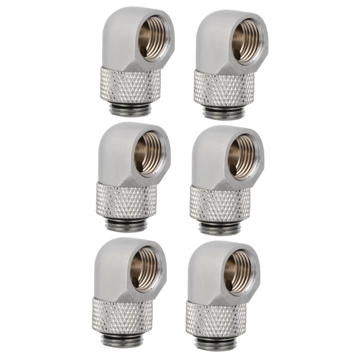 Adaptador de agua de latón cromado para sistemas de refrigeración de PC y tubos metálicos 8