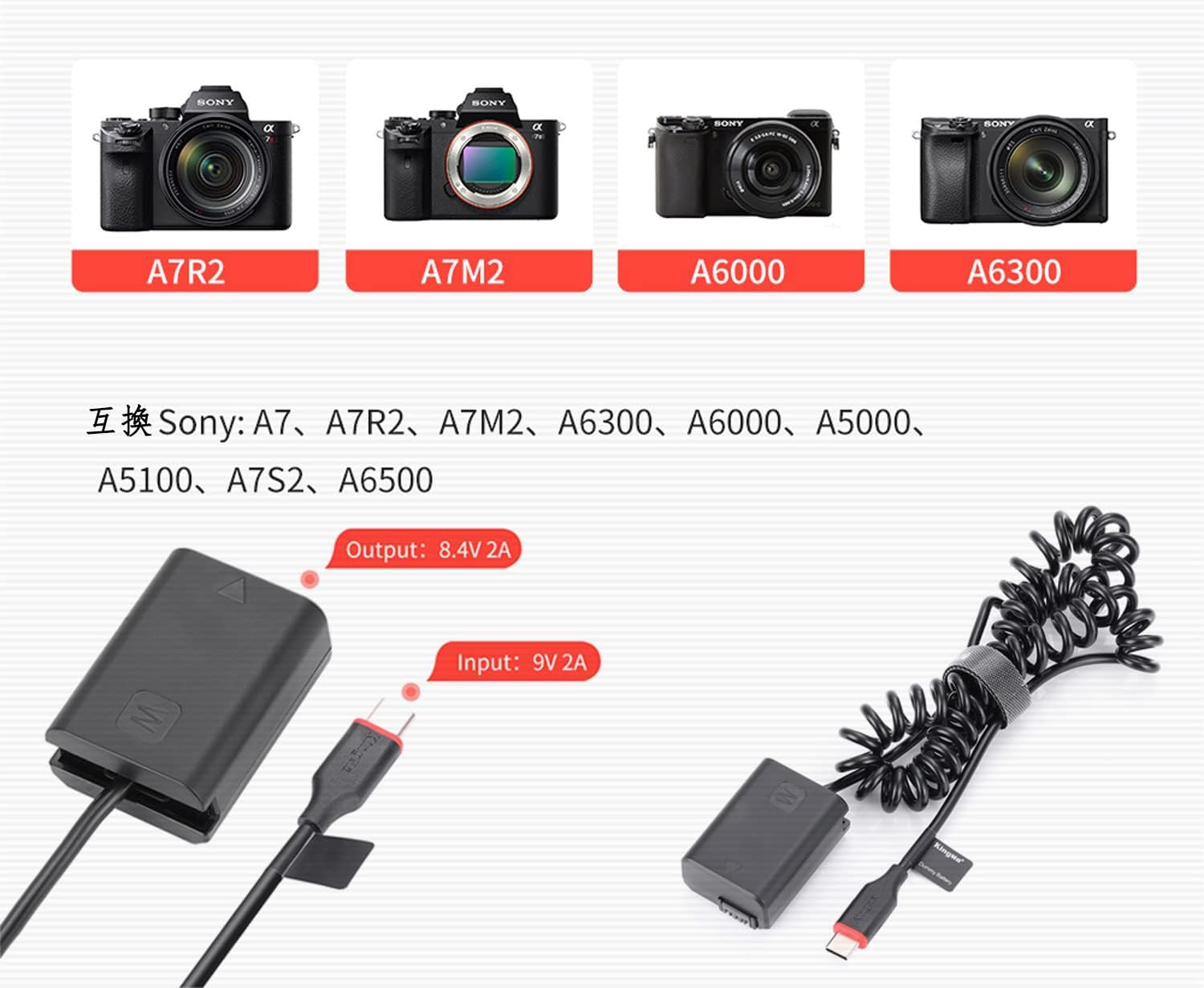 ソニー NP-FW50 互換バッテリー 2個 + Tyep-C USB 充電器 1個 残