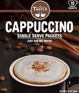 Café Tastlé Single Serve Instant Cappuccino Coffee Pods, 10 Count - Rich Creamy Barista-Quality Mix