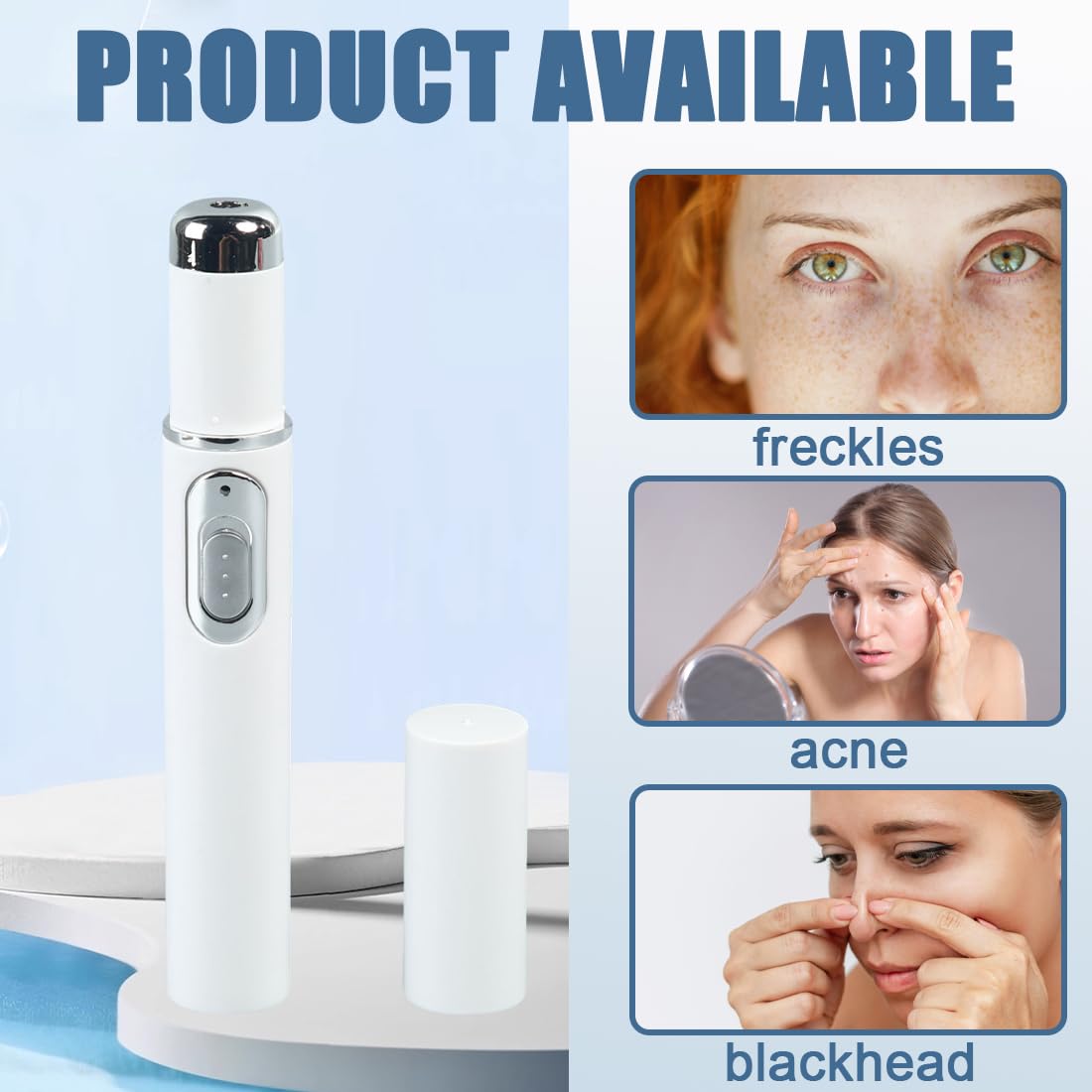1 Stück Blaulicht Stift Mole Removal Pen für Reduziert Narben Augenringe Schwellungen und Falten