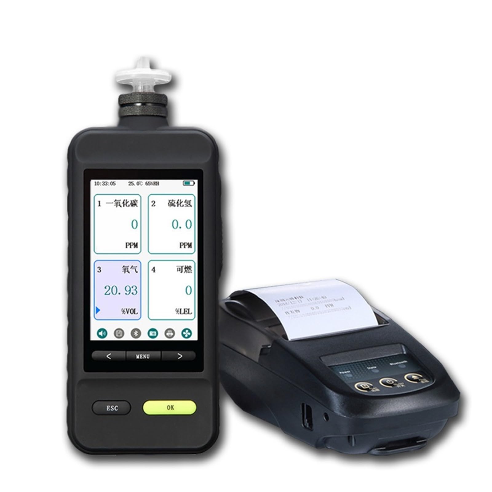 Rivelatore elettronico di gas H2S idrogeno solforato a risposta rapida in allarme 0-100 ppm