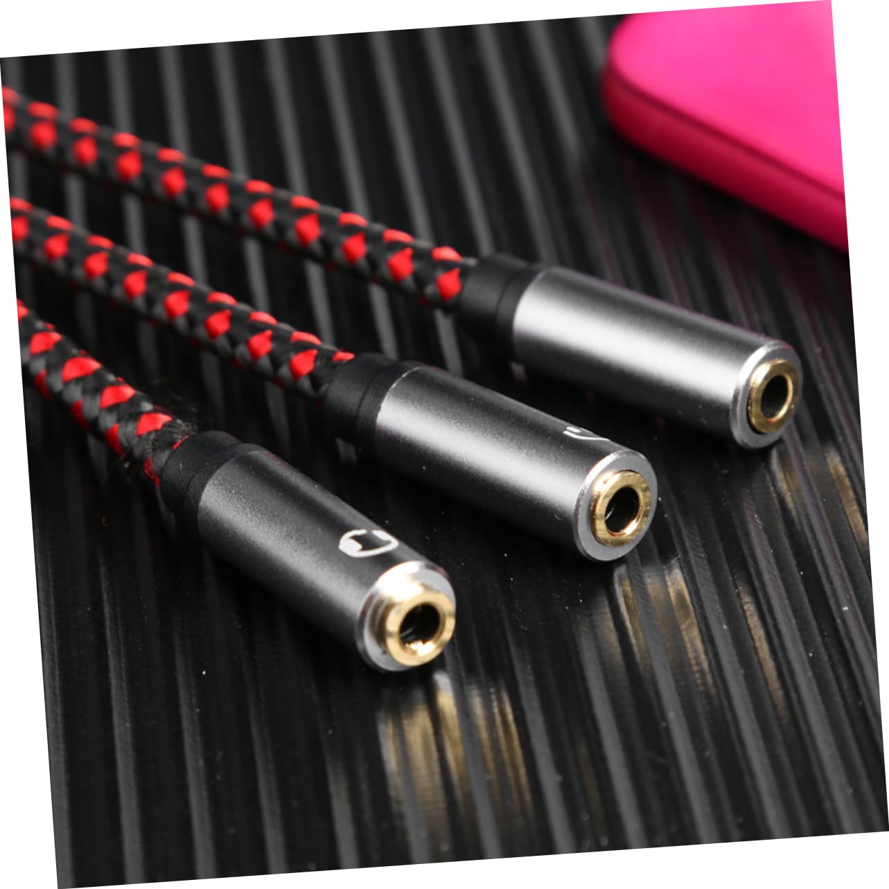 3pezzi Splitter Audio y Per Cuffie Adattatore Jack Mic e Uscite Stereo Estensione Per Smartphone Tablet e Sonora e Portabilità