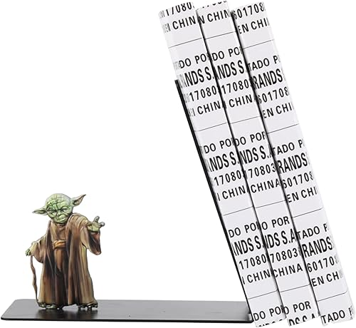Sujetalibros creativos en forma de L, de metal resistente con diseño de Star Wars, para oficina, hogar, decoración de libros, regalo (color negro) Sujetalibros creativos en forma de L, de metal resistente con diseño de Star Wars, para oficina, hogar, decoración de libros, regalo (color negro)