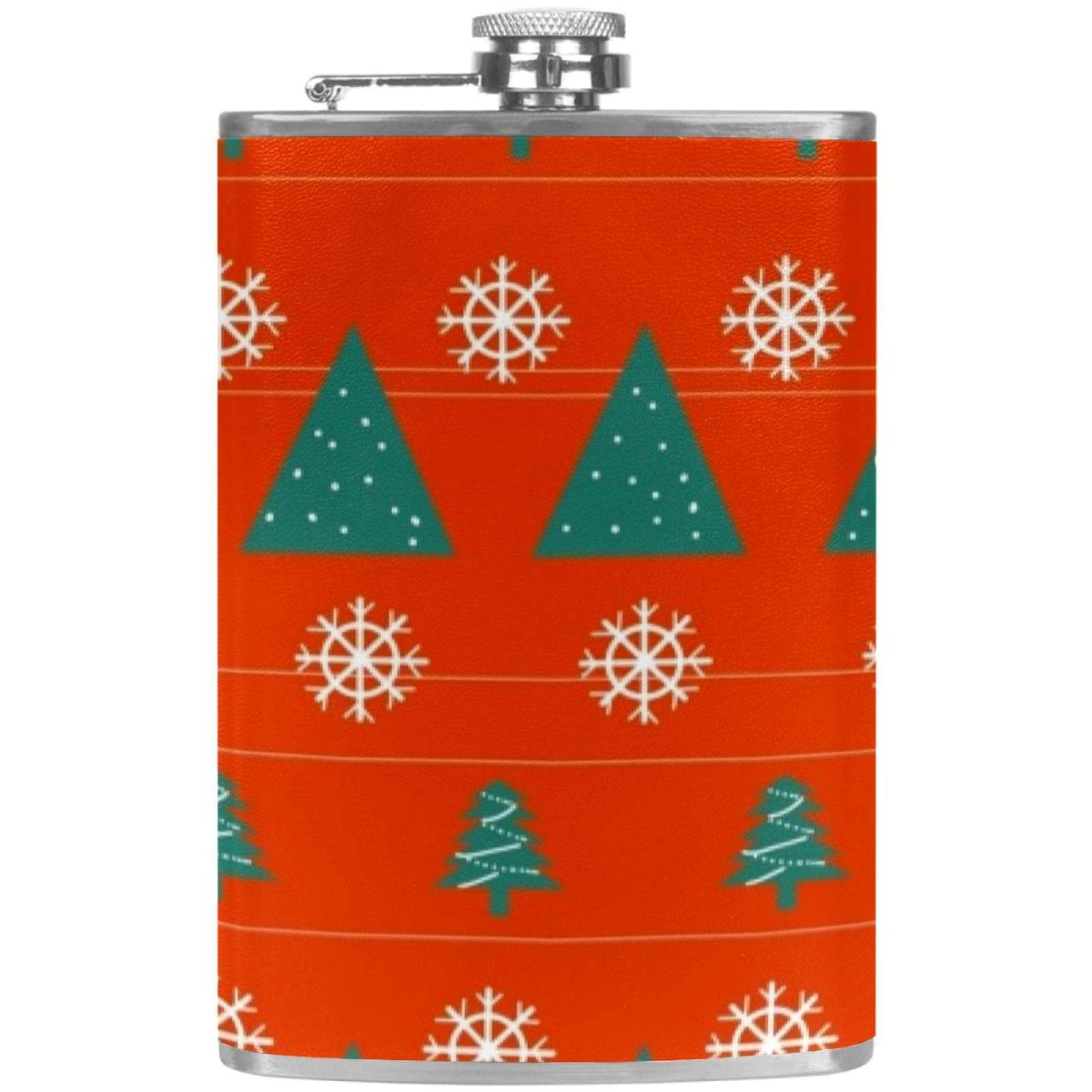 Flasque avec entonnoir de Noël en acier étanche couleur orange 237ml