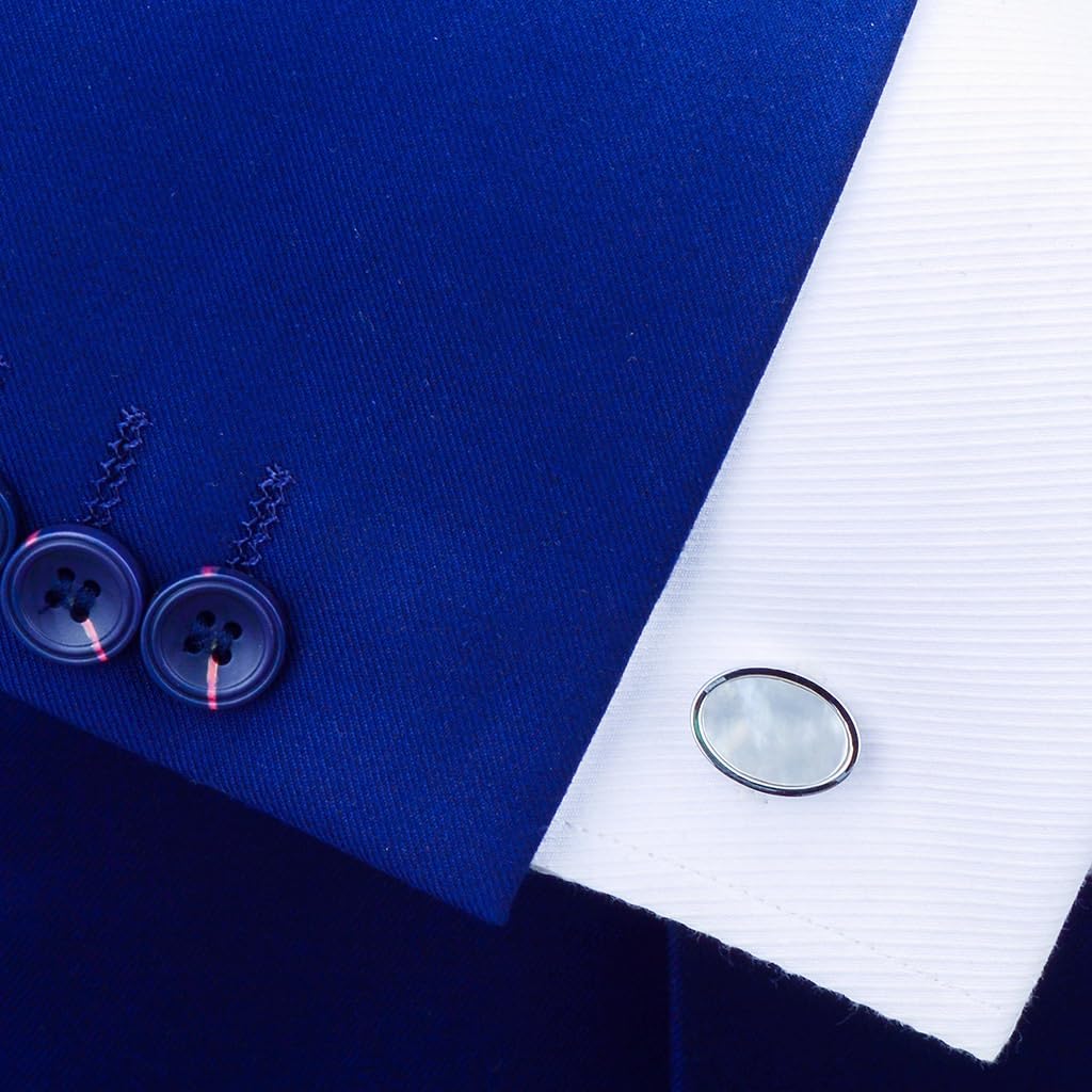 Gemelli per Camicia Francese a Conchiglia Ovale Gemelli per Donna e Uomo Accessori per Cuciture per Polsini da Lavoro Gemelli