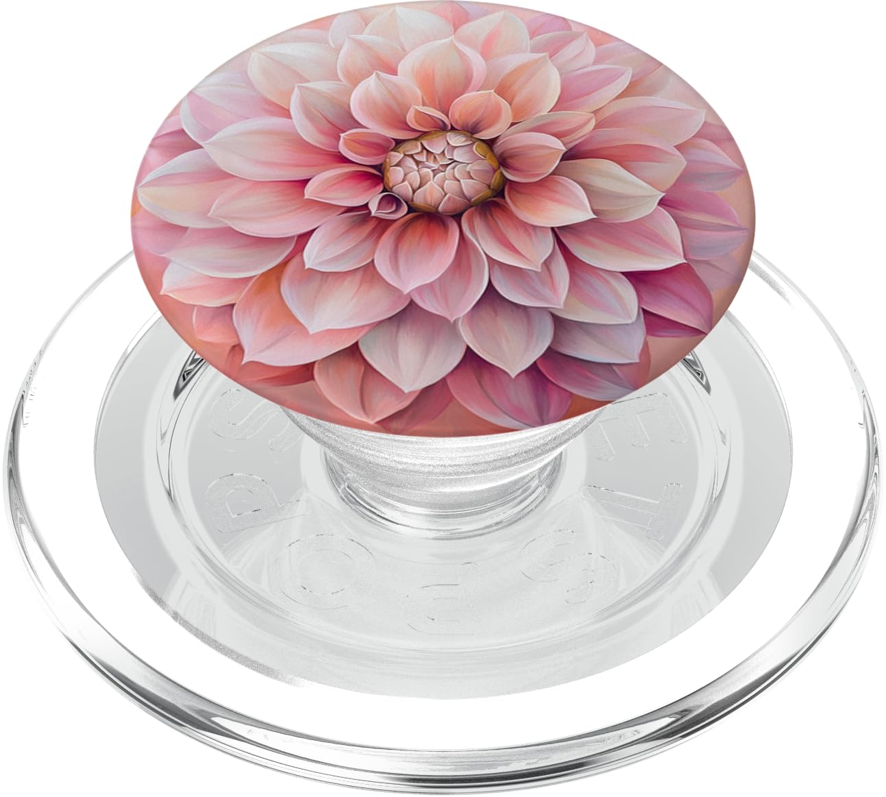 Pink Dahlia Floral Flower Aesthetic Botanical Art PopSockets PopGrip for MagSafe